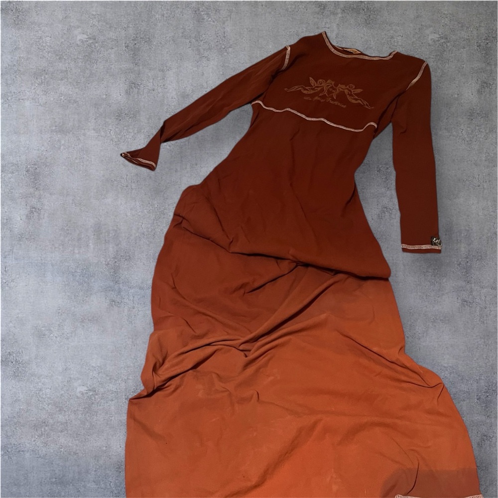 Chic Long Sleeve Dress in Rich Brown